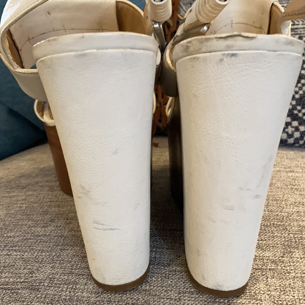 Via spiga sz 10 white/wood platform - Picture 4 of 12